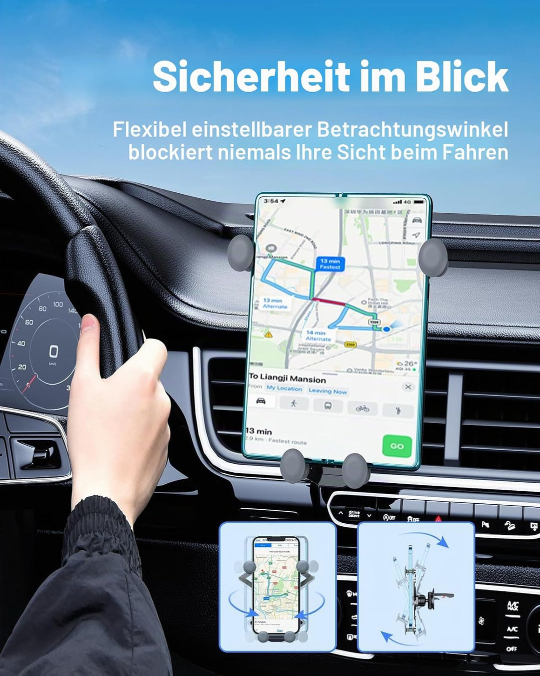 OATSBASF Kfz-Handyhalterung 2023 Upgrade Gravity Auto-Handyhalterung, Freisprecheinrichtung, dedizie