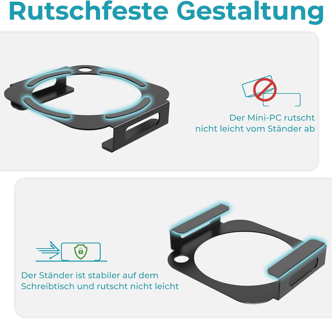 Ständer Kompatibel mit 2024 Mac mini M4 und M4 Pro Metall-Halterung für Mac mini M4 Dock Tisch-Ständ