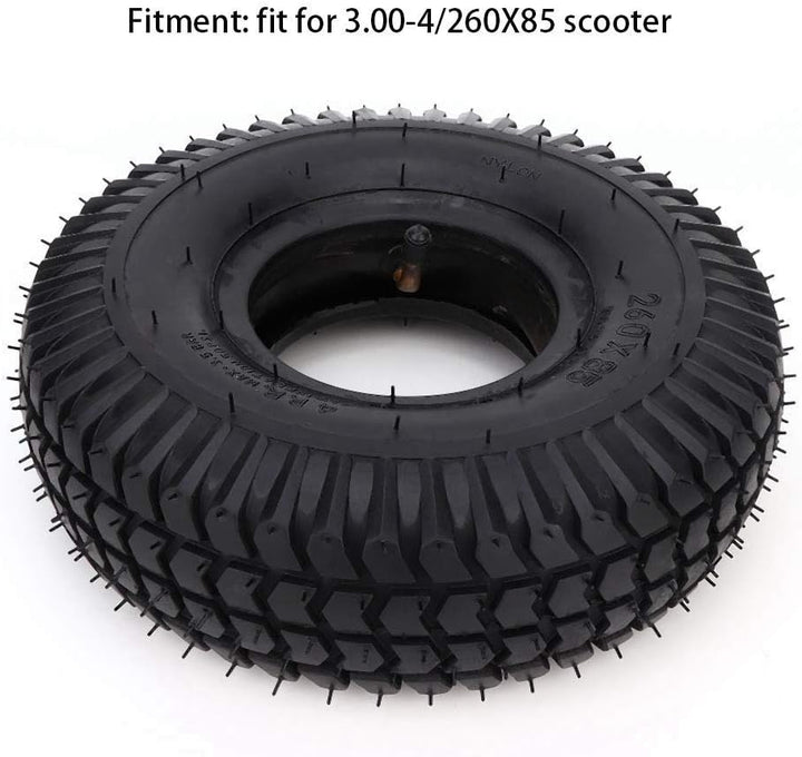 Rollstuhlreifen mit Innenrohr, Ersatzreifen Luftreifen, Verschleissfester Scooter Reifen 3.00-4/260X