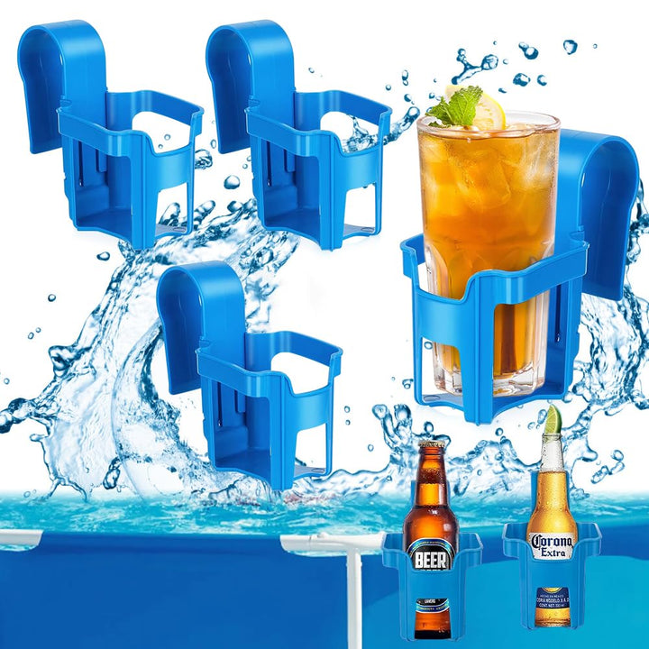 4 Stück Getränkehalter Poolrand, Pool Becherhalter Wasserbecher-Hängehalter Getränke Halterung Pools