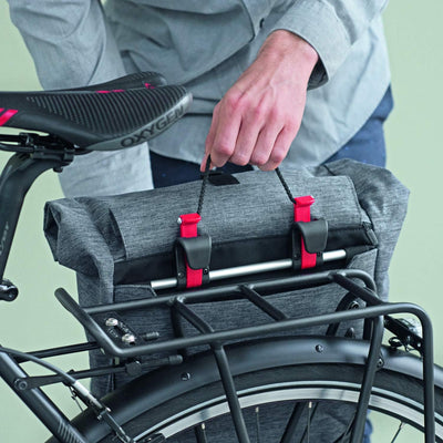 KlickFix 0278GR Freepack Switch Enkele Fietstas, Grey-Black, 18 Liter