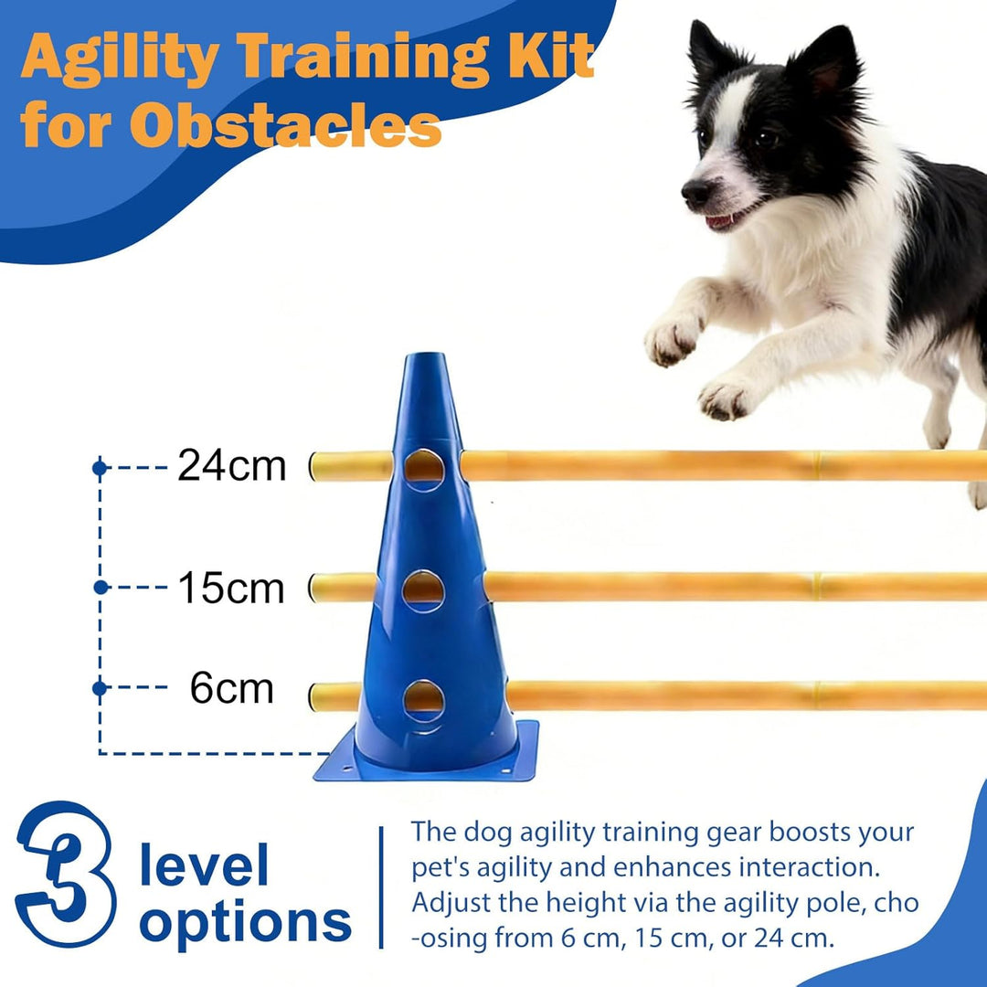 Agility Set Hunde Klein, Kinder Agility Trainingsgerät, Hindernisse für Pferde & Hundeparcours, Kege