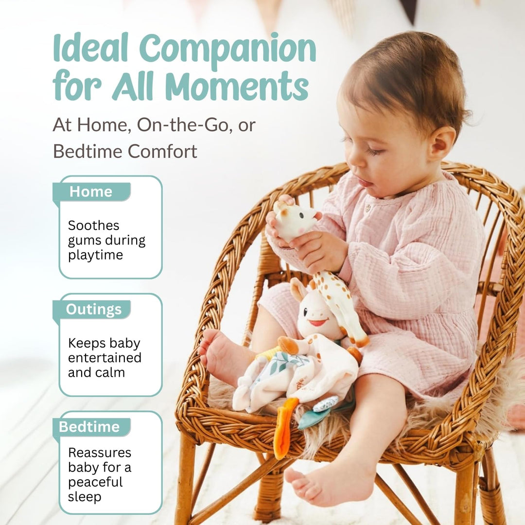 Vulli Sophie die Giraffe und ihr Kuscheltier – Babyspielzeug 0 Monate + – Naturkautschuk und sensori