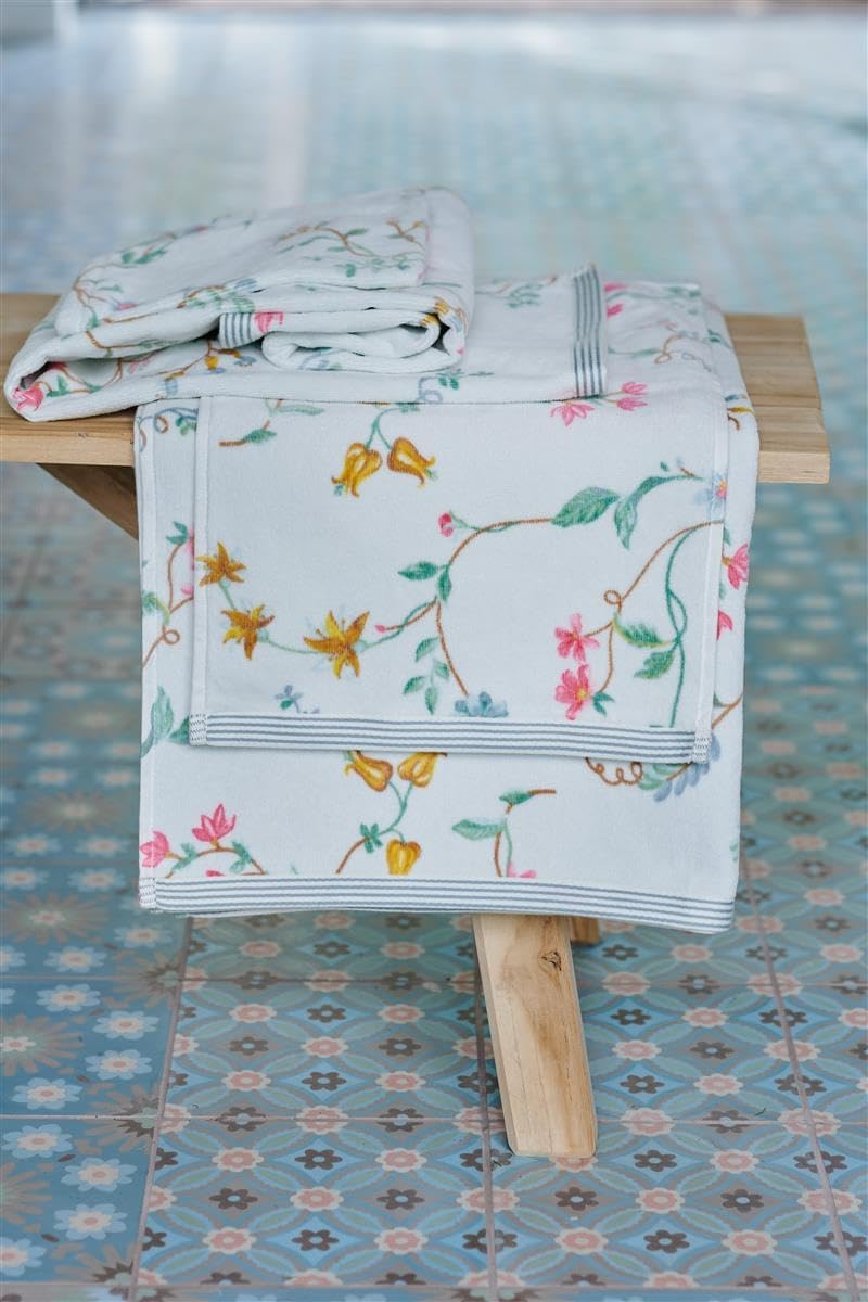 Pip Duschtuch Les Fleurs Farbe White Grösse 70x140cm Duschtuch 70 x 140 cm, Duschtuch 70 x 140 cm