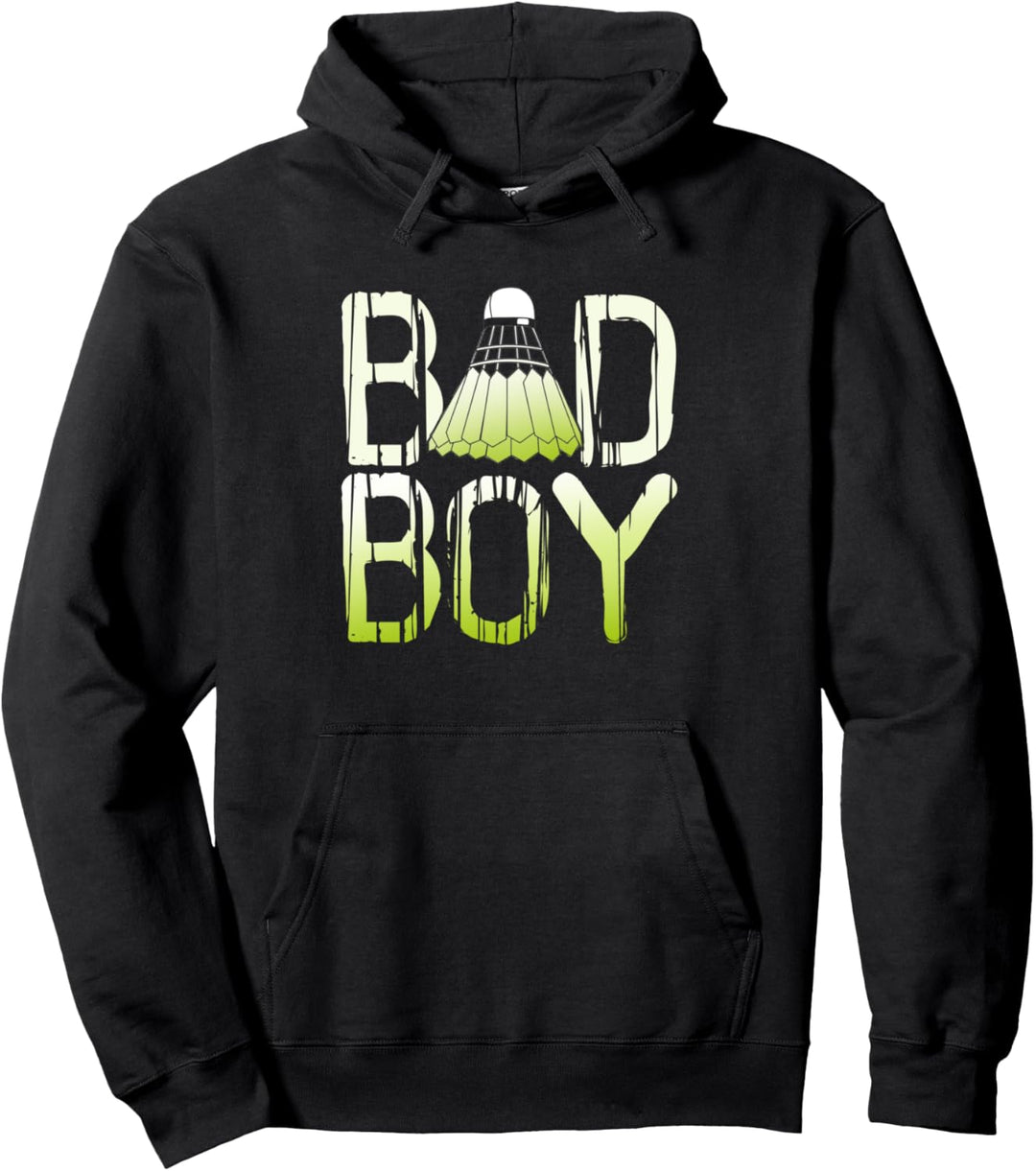 Bad Badminton Boy | Schläger-Federball | Badminton-Spieler Pullover Hoodie