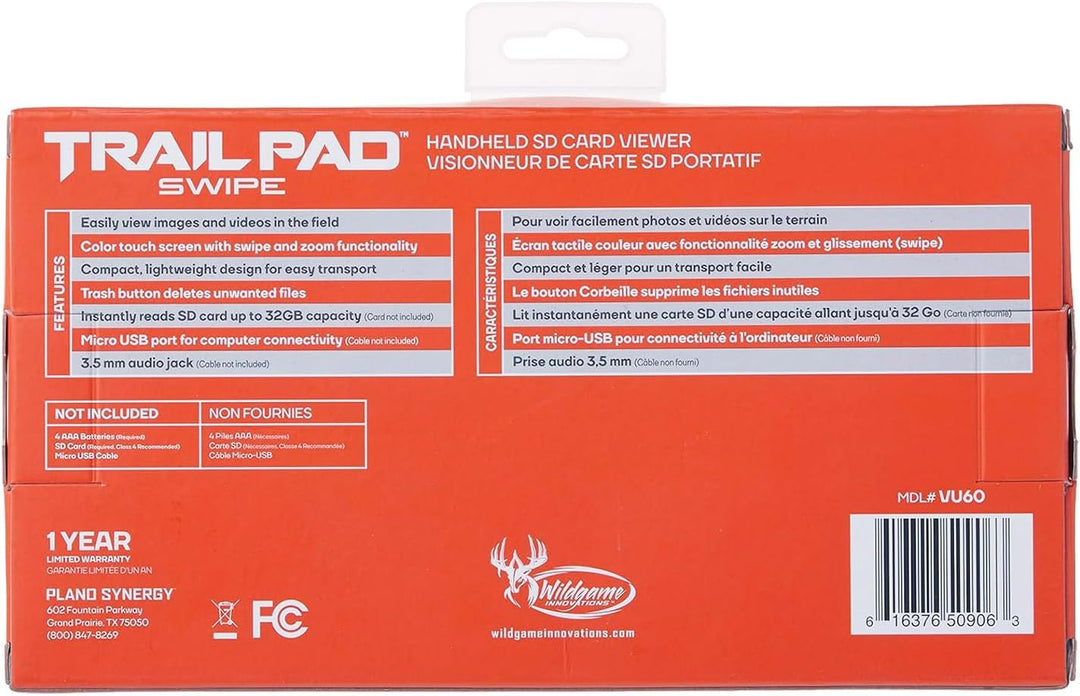 Wildgame Innovations Trail Pad | VU60 SD-Kartenleser mit Touchscreen, Braun, Braun
