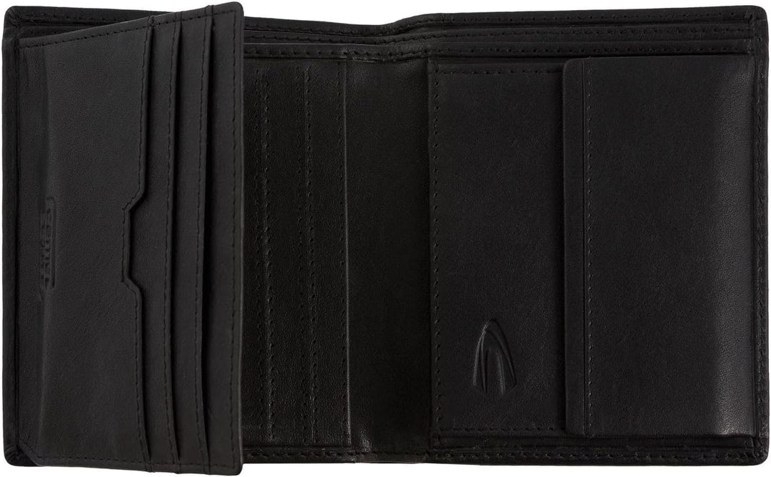 camel active bags Osaka Herren Geldbörse RFID Mittelgross Querformat Leder Schwarz 9,5 x 2 x 11 Schw
