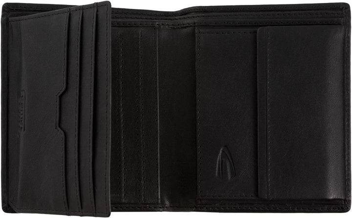 camel active bags Osaka Herren Geldbörse RFID Mittelgross Querformat Leder Schwarz 9,5 x 2 x 11 Schw