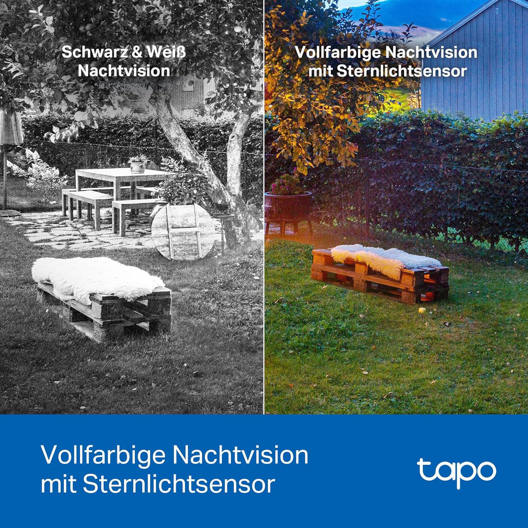 Tapo C425 Aussenkamera Akku, 4-Pack | Überwachungskamera aussen mit Magnetische Basis, 2K Auflösung,
