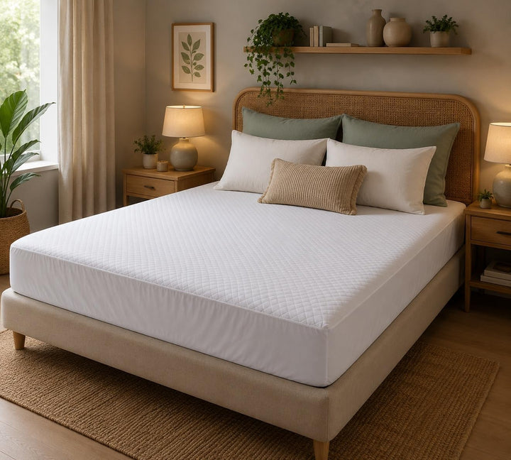 LOVELY CASA Matratzenschoner Hypoallergenic, Baumwolle, Molton, 200 x 160 x 10 cm