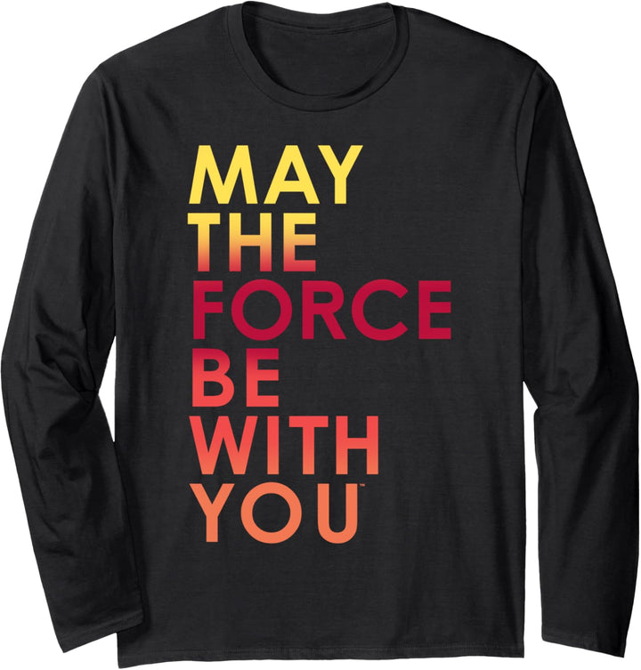 Star Wars The Last Jedi The Force With You Bold Text Langarmshirt