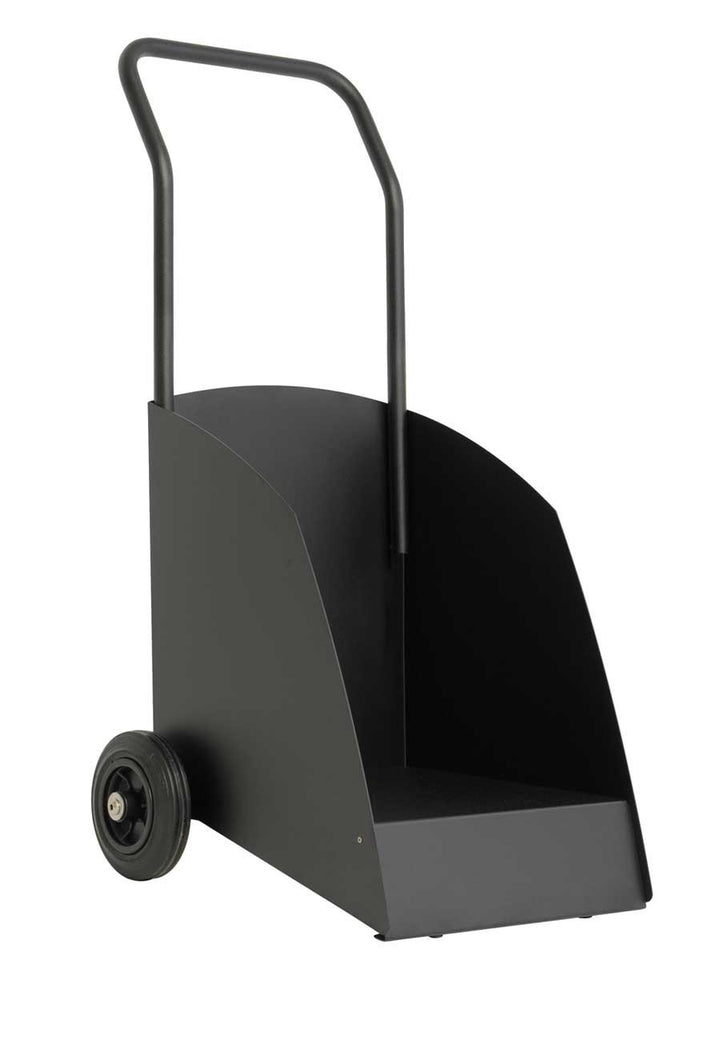 KNWOODY Brennholzkorb Kaminholzwagen Kamin Brennholz Schwarz, Schwarz