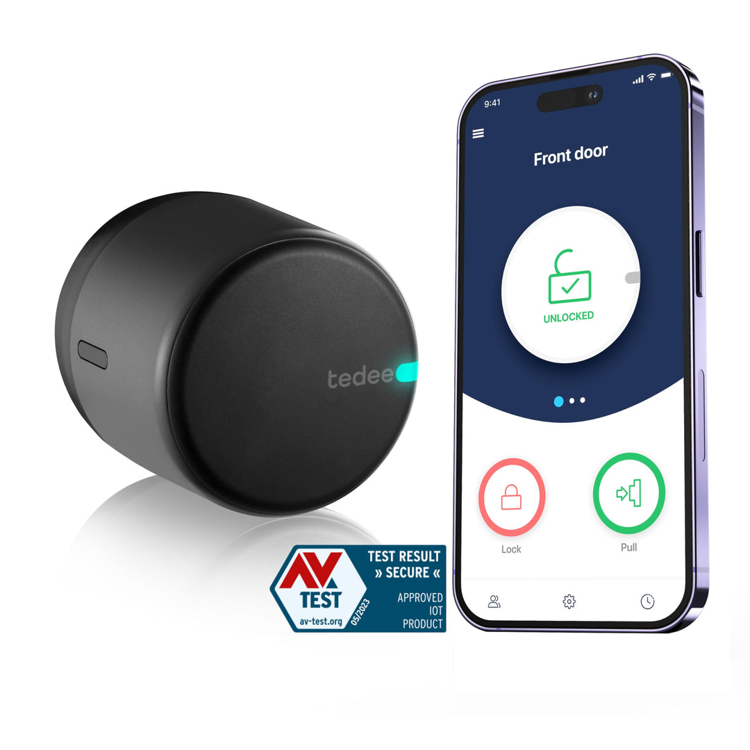 tedee Lock GO, smartes Türschloss, einfach nachrüstbar, ohne Zylindertausch, Steuerung via Bluetooth