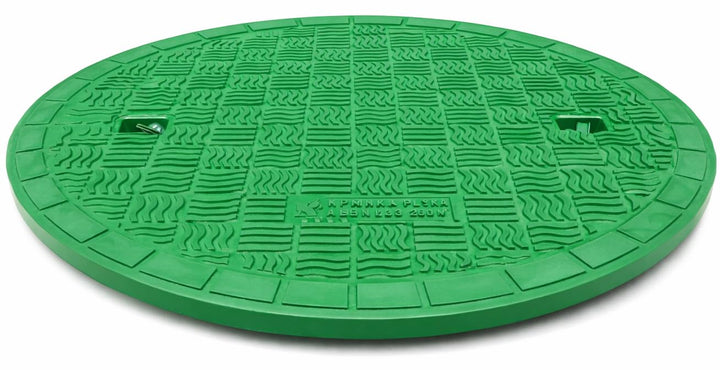 BABYLONPLAST Schachtabdeckung Kunststoff Rund Ø DN600, Abflusssteigrohr Rohr Deckel Zisternendeckel
