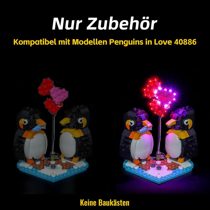 Led Licht Set Kompatibel mit Lego 40886 Penguins in Love (Kein Modell), Dekorationsbeleuchtungsset C
