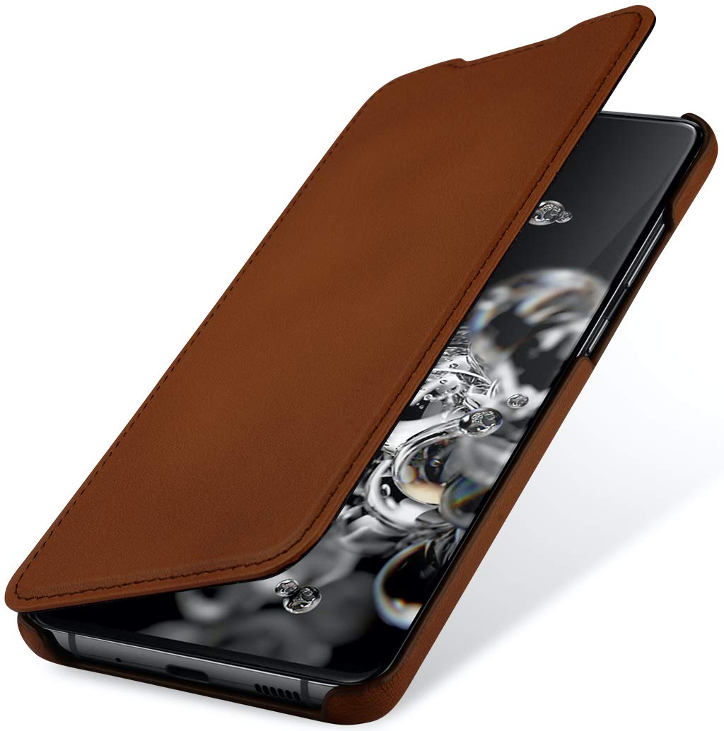 STILGUT Book Case kompatibel mit Samsung Galaxy S20 Ultra Hülle aus Leder zum Klappen, Klapphülle, H