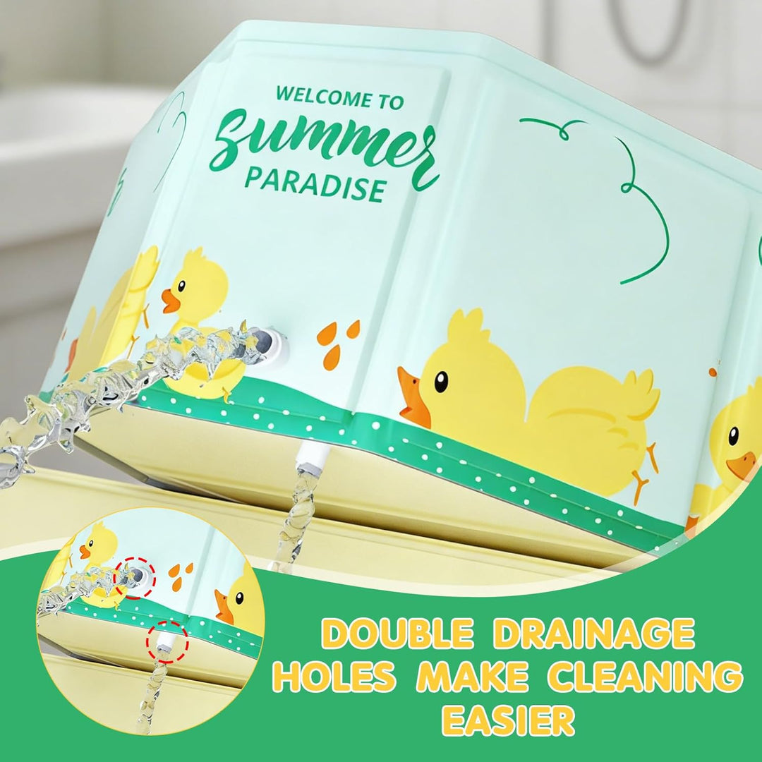Faltbare Badewanne für Kinder & Babys von 0–6 Jahren,Babybadewanne für Bad & Dusche mit Doppelte Abf