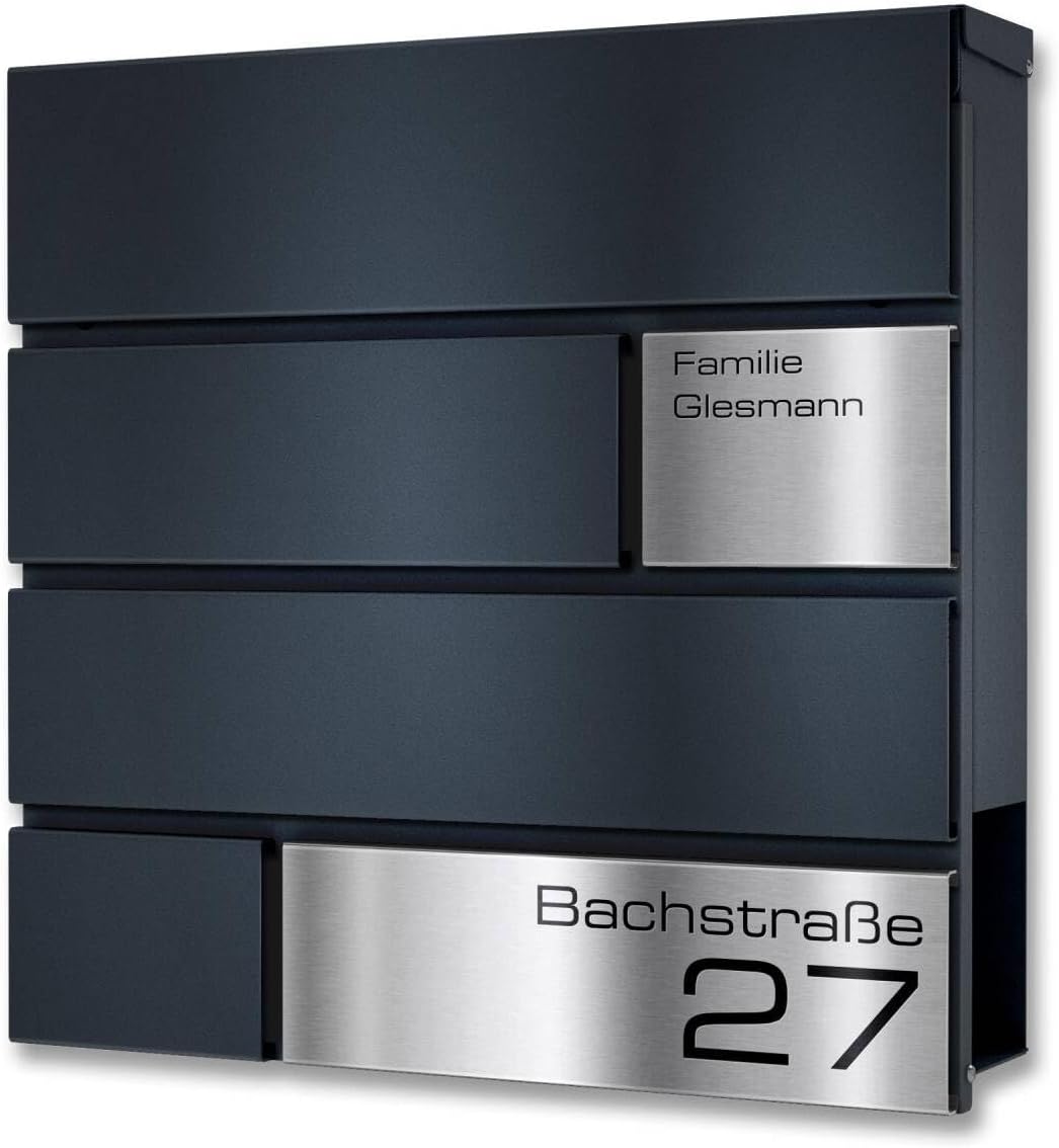 Metzler Briefkasten in Anthrazit Modell G - Pulverbeschichtung in RAL 7016 Feinstruktur Matt - Postk