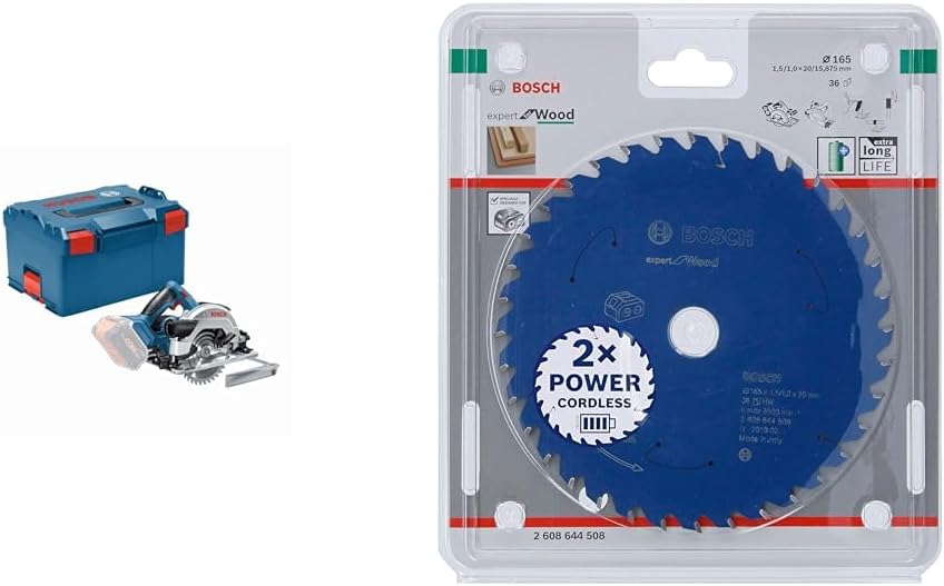 Bosch Professional 18V Akku Kreissäge GKS 18V-57 G (Sägeblatt-Ø: 165 mm, Schnitttiefe: 57 mm) + Krei