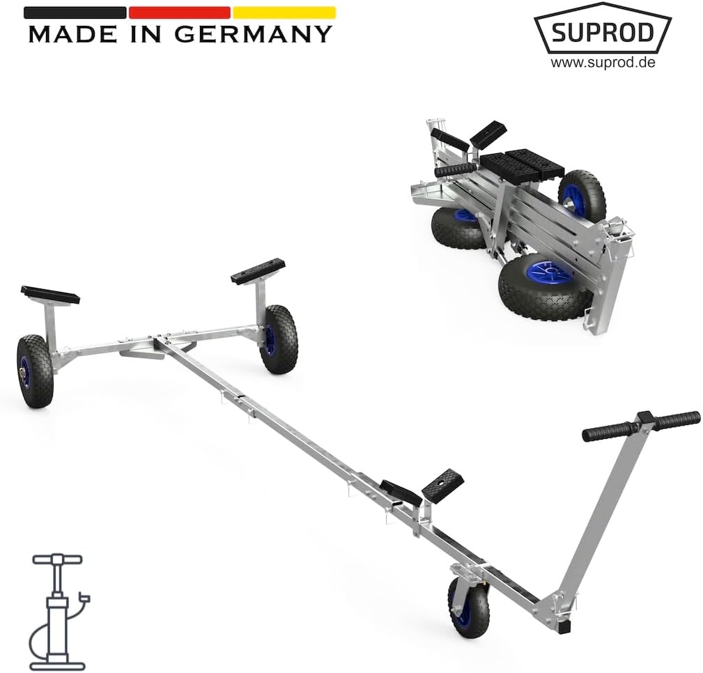 SUPROD Slipwagen Bootswagen Handtrailer faltbar Schlauchbootwagen TR260, PU, Ø 260 mm TR260-L-LU (sc