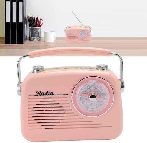 Tragbares Retro-Radio, AM-FM-Radio mit Bluetooth, Kurzwellenradio, Batteriebetrieben oder mit Wechse