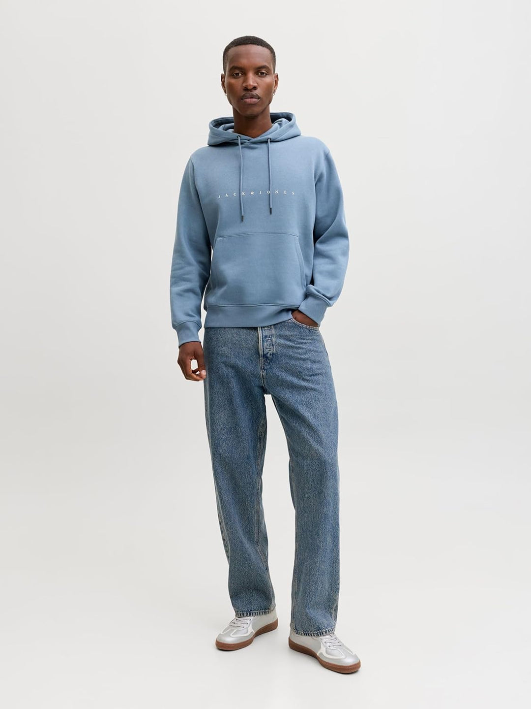 JACK & JONES Herren Hoodie Kapuzenpullover JJESTAR JJ Sweat Hood - Relaxed Fit XS Blue Mirage, XS Bl
