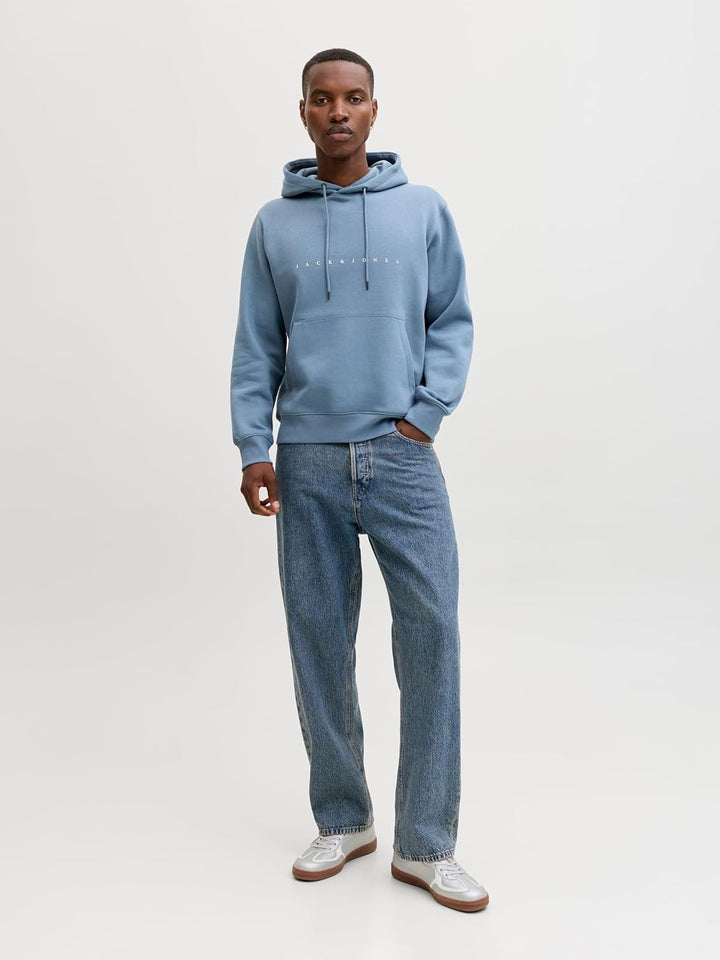 JACK & JONES Herren Hoodie Kapuzenpullover JJESTAR JJ Sweat Hood - Relaxed Fit XS Blue Mirage, XS Bl