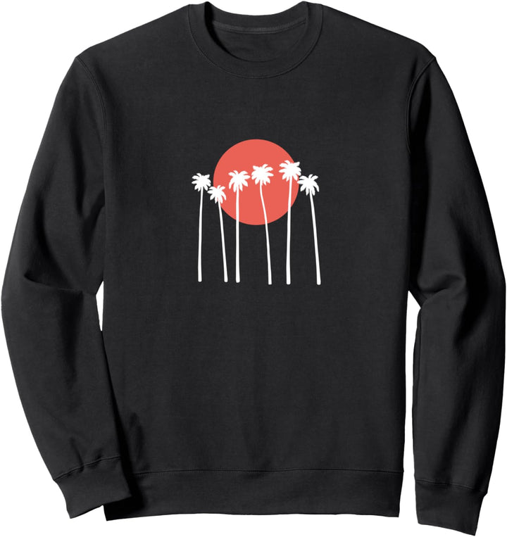 Palmen Kalifornien vintage Geometrie Minimalismus retro Sweatshirt