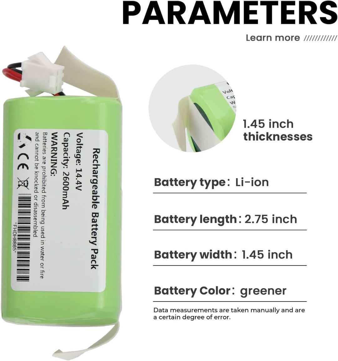 Batterie 2600mAh für Lefant M210 M210P M213 | 14.4V Lithium-Ionen Vacuum Batterie passend für Lefant