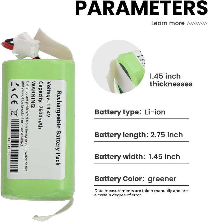 Batterie 2600mAh für Lefant M210 M210P M213 | 14.4V Lithium-Ionen Vacuum Batterie passend für Lefant