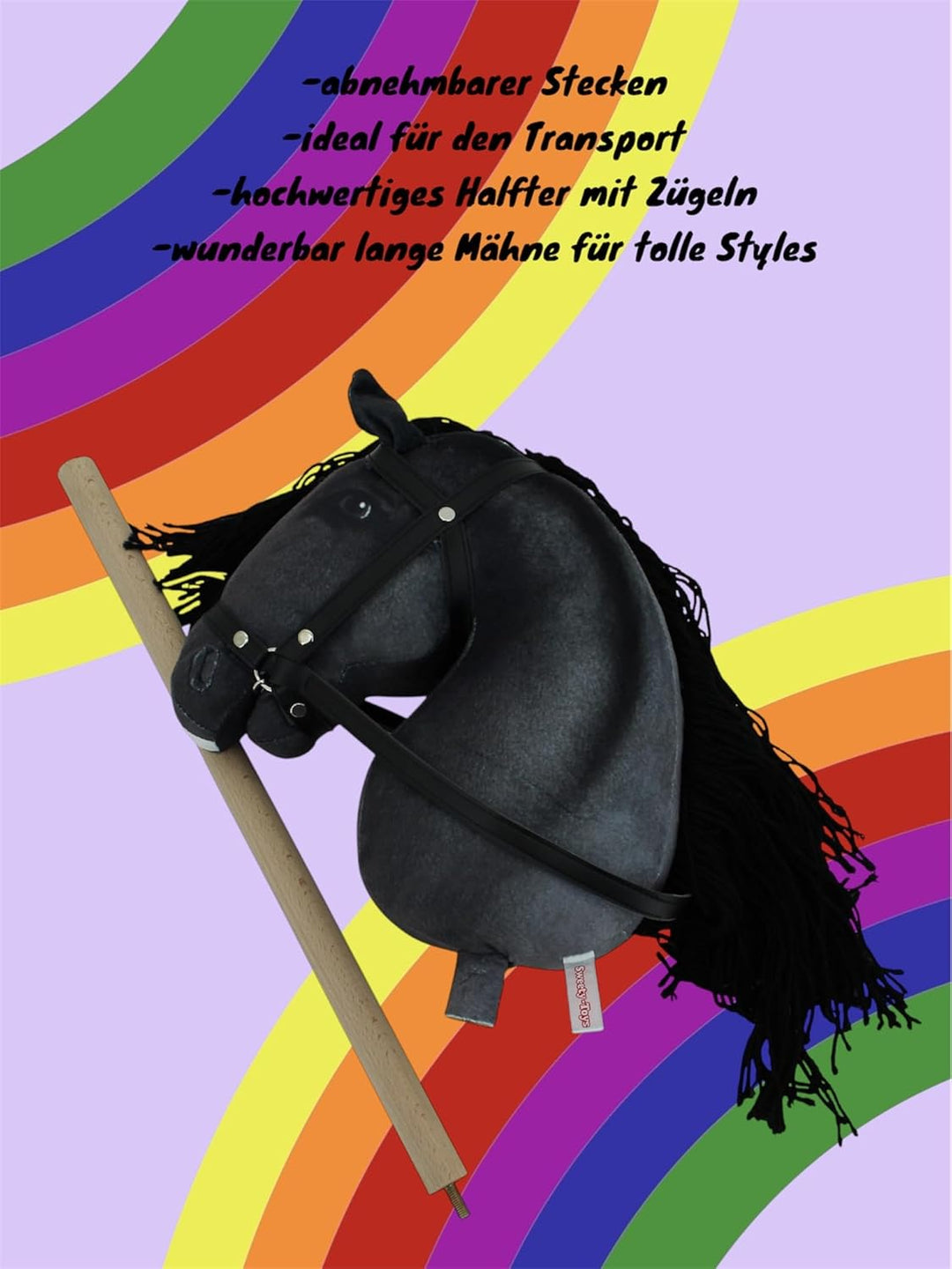 Haasenstrauch Sweety Toys 14224 Hobbyhorse Steckenpferd ohne Rollen geeignet für Hobbyhorsing Turnie