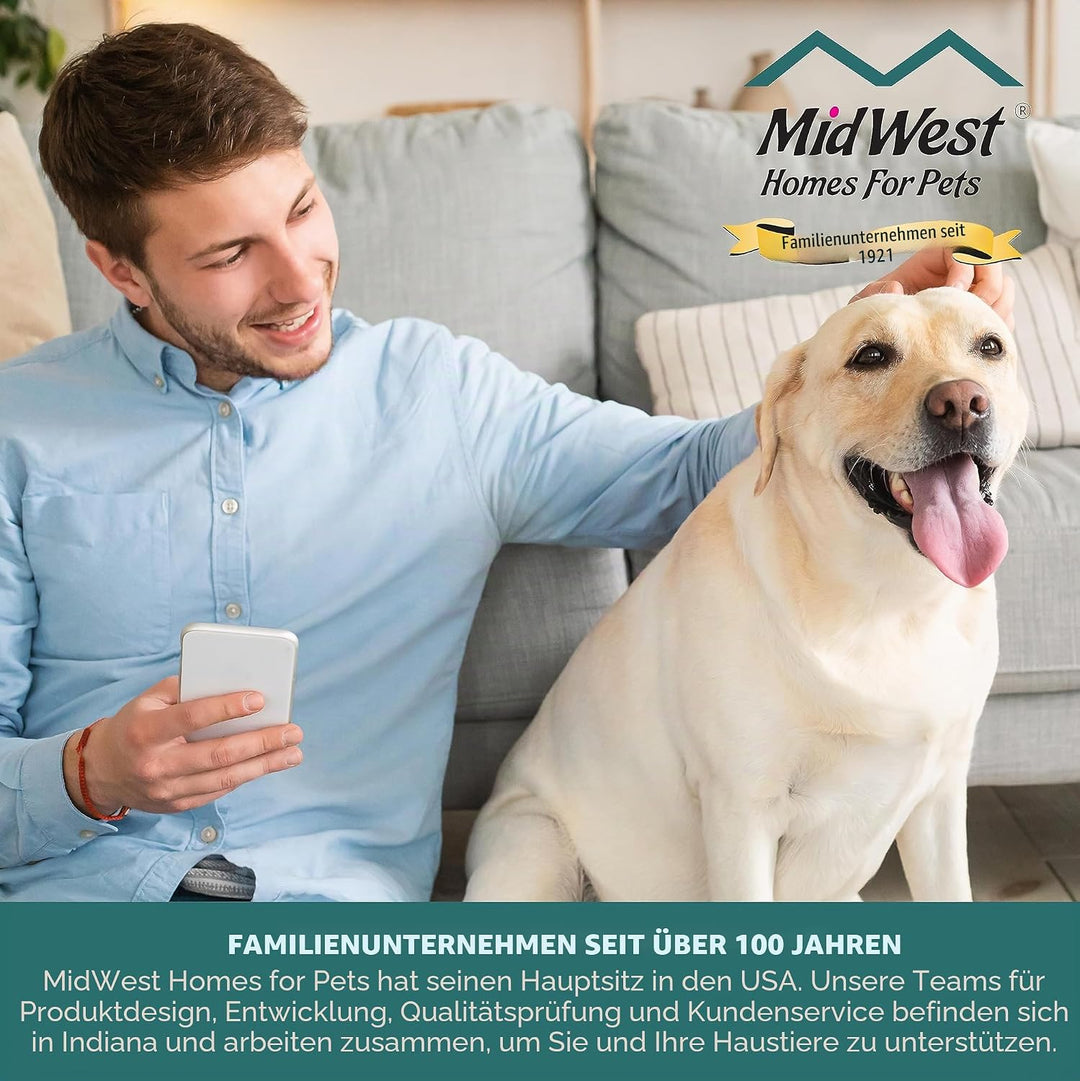 MidWest Homes for Pets Plüsch-Haustierbett QuietTime Deluxe Gray Ombre Swirl in Grösse XXS, maschine