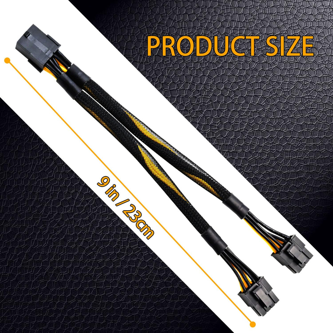 COMeap 8-Pin PCIe Splitter Kabel – GPU VGA PCIe Female auf Dual 8-Pin (6+2) Male PCIe Power Adapter