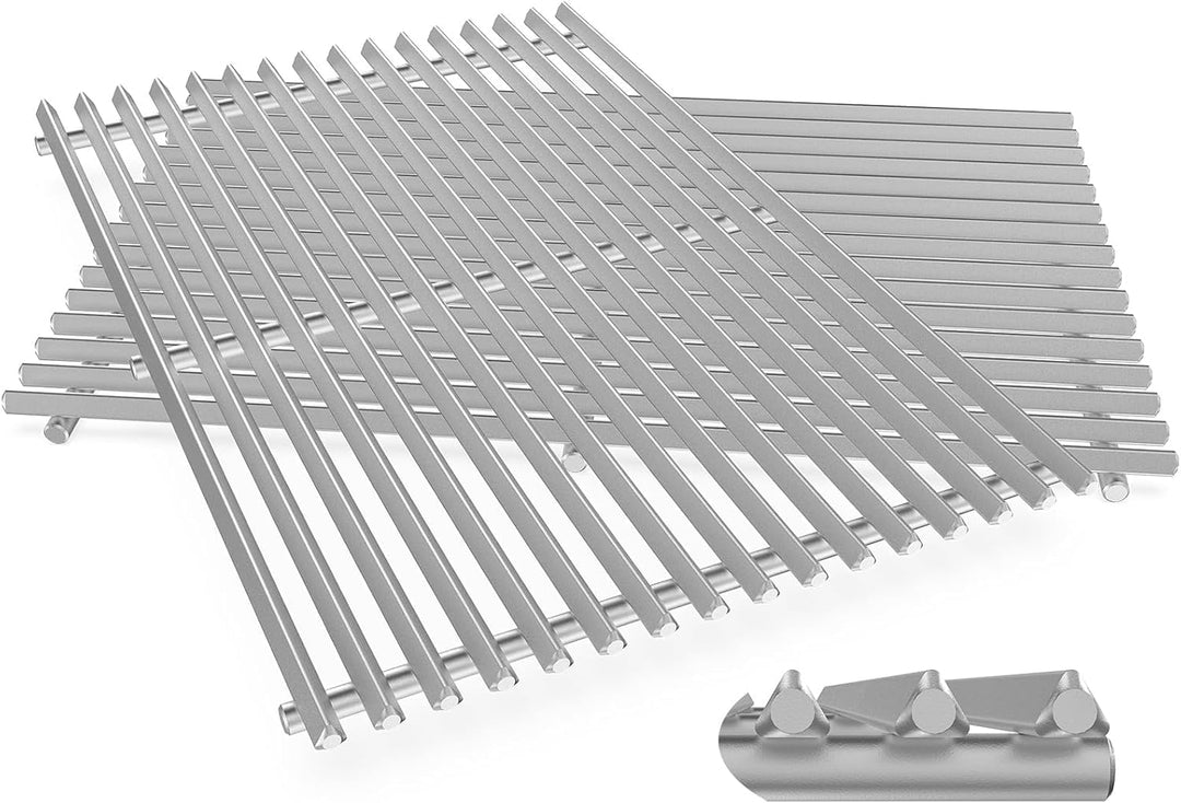 QuliMetal 49,5 x 33cm 7528 Grillrost Edelstahl für Weber Genesis E-310/320/330, S-310/320/330 (2007-