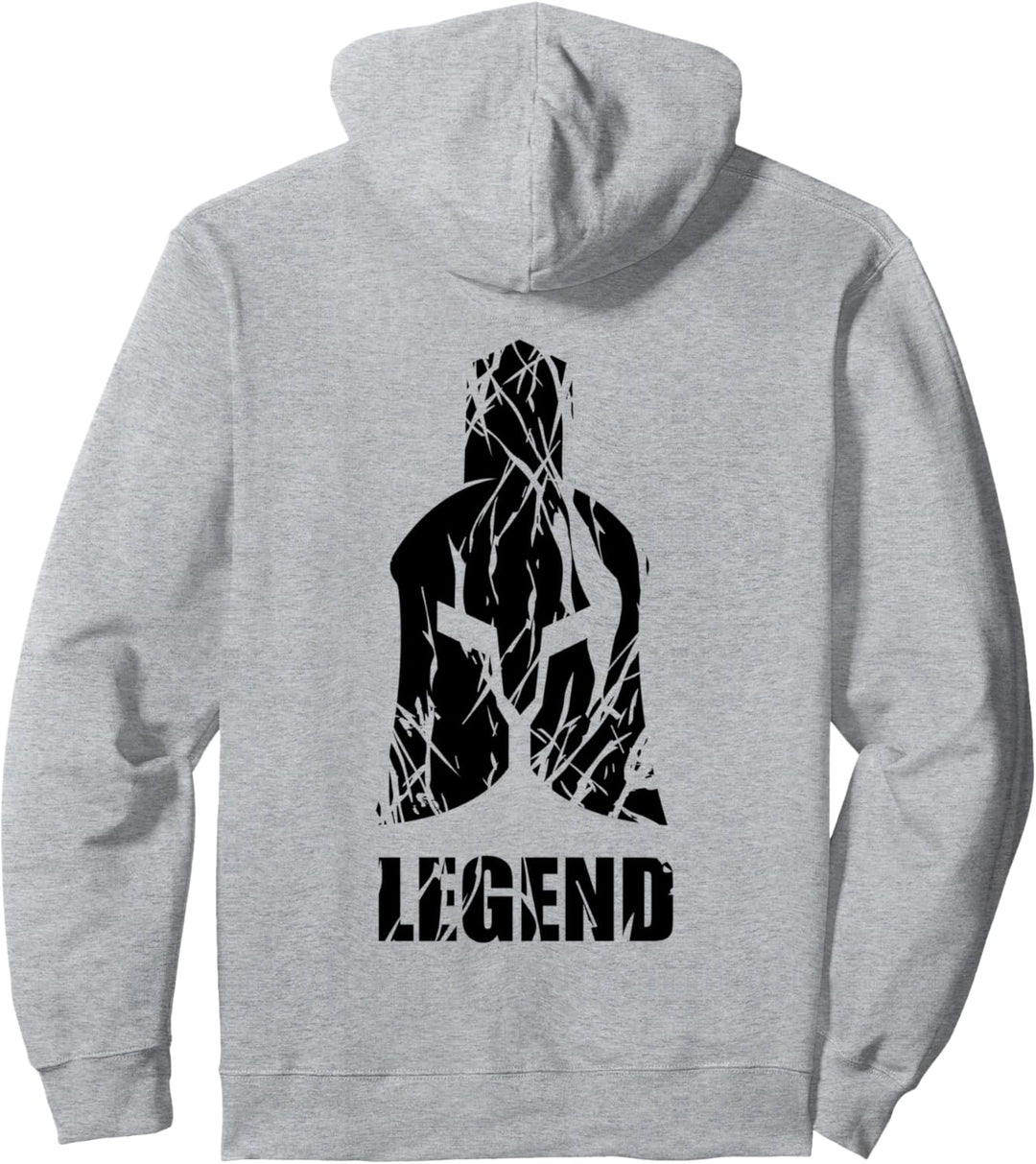 Spartaner Helm Rücken Druck Design Legend | Beast ON Weisses Pullover Hoodie