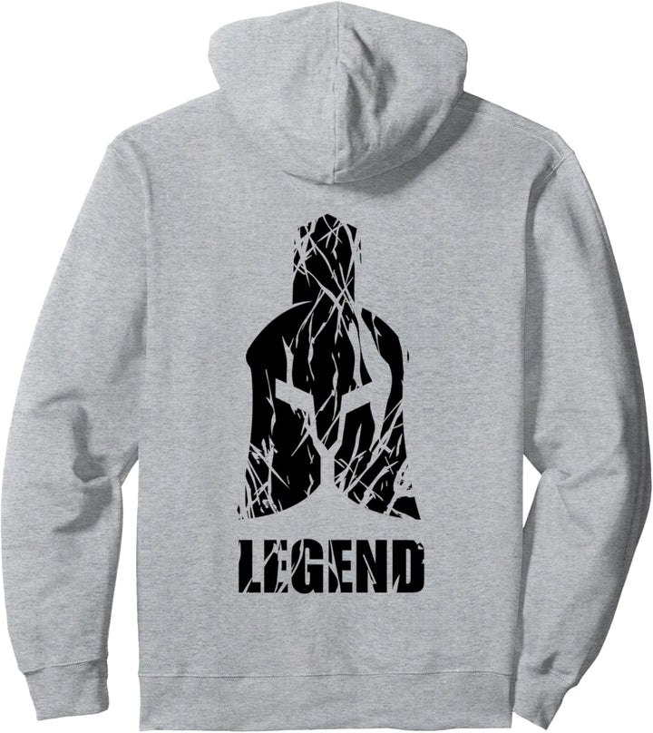 Spartaner Helm Rücken Druck Design Legend | Beast ON Weisses Pullover Hoodie