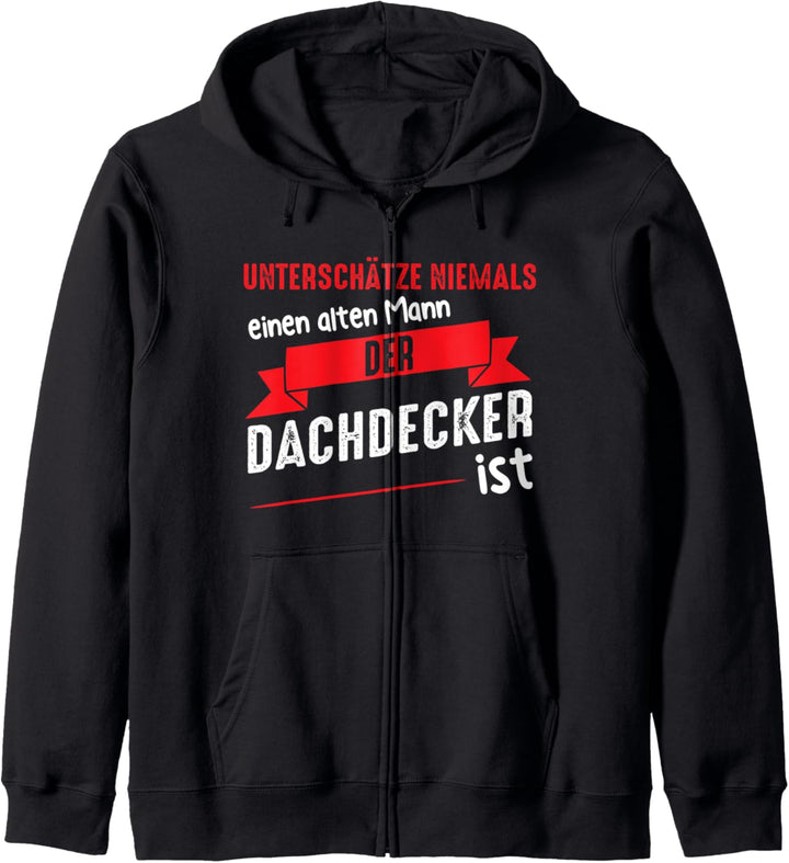 Dachdecker Alter Mann Dachdecken Kapuzenjacke