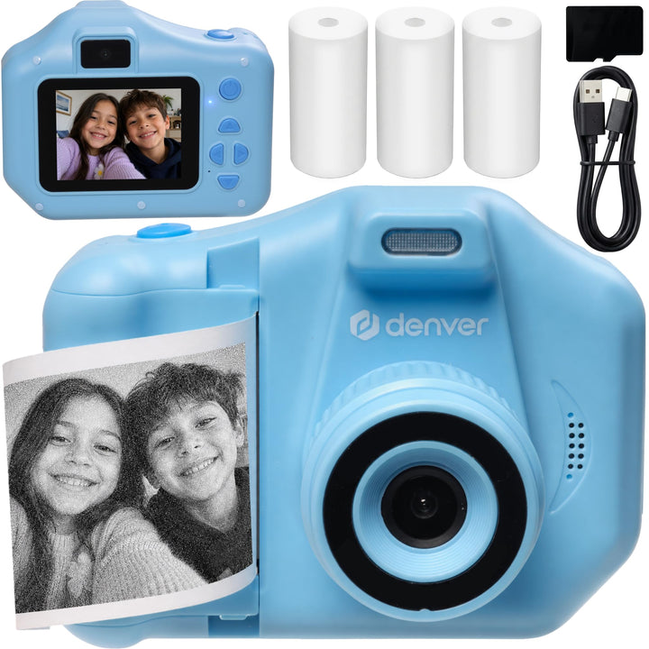 Denver KPC-1370BU Sofortbildkamera Kinder mit 2,8" Display | Sofortdruck Kamera für Kinder | Kinderk