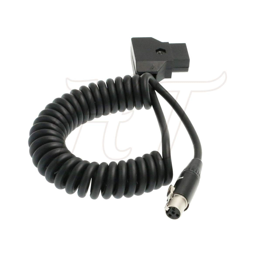 HangTon TVLogic Alphatron EVF Monitor Spiralkabel V-Mount D-Tap auf Mini XLR 4-polig