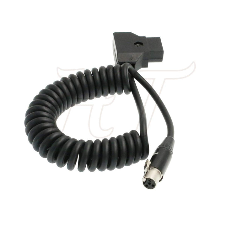 HangTon TVLogic Alphatron EVF Monitor Spiralkabel V-Mount D-Tap auf Mini XLR 4-polig