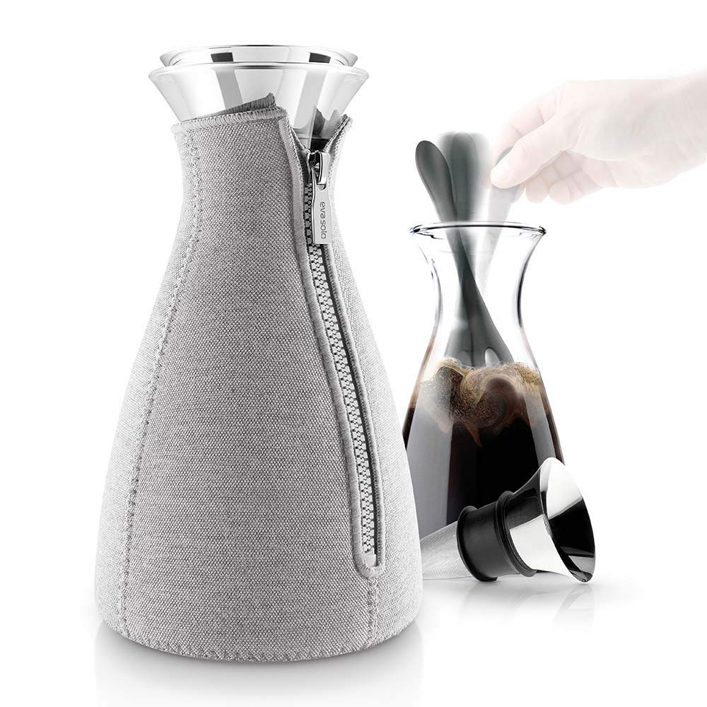 Eva Solo 5706631074285 Termos z uchwytem 1,0l Kolor Marble Grey, glas, 1 Liter, Grau 1 Grau, 1 Grau