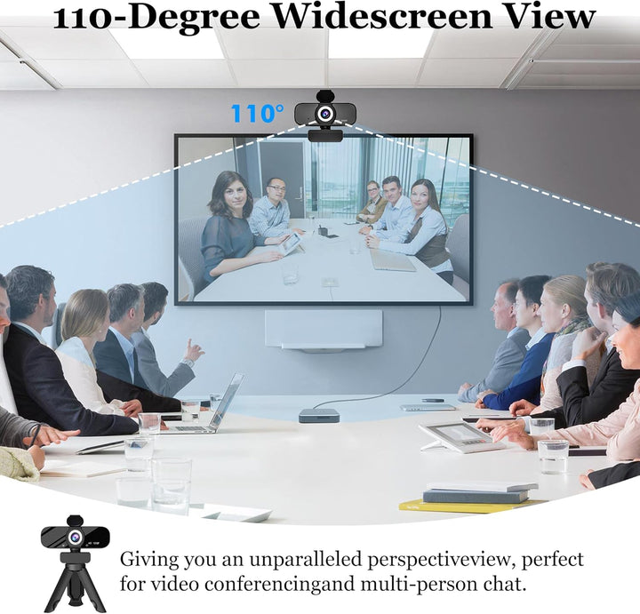 1080P HD Webcam für PC mit Autofokus & Noise Cancelling Mic Plug and Play Computer Kamera für Videok