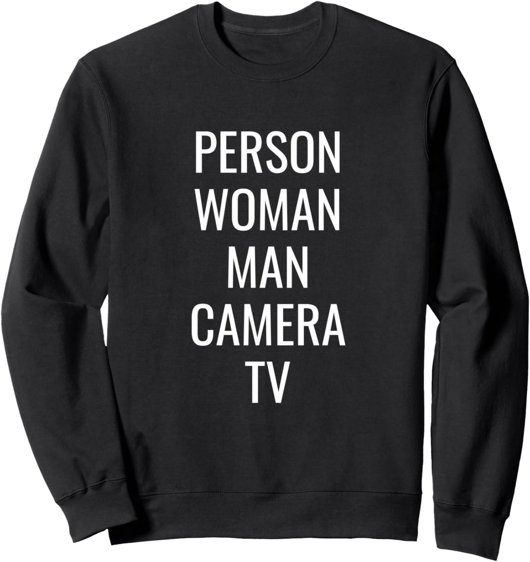 Person Woman Man Camera TV Sweatshirt