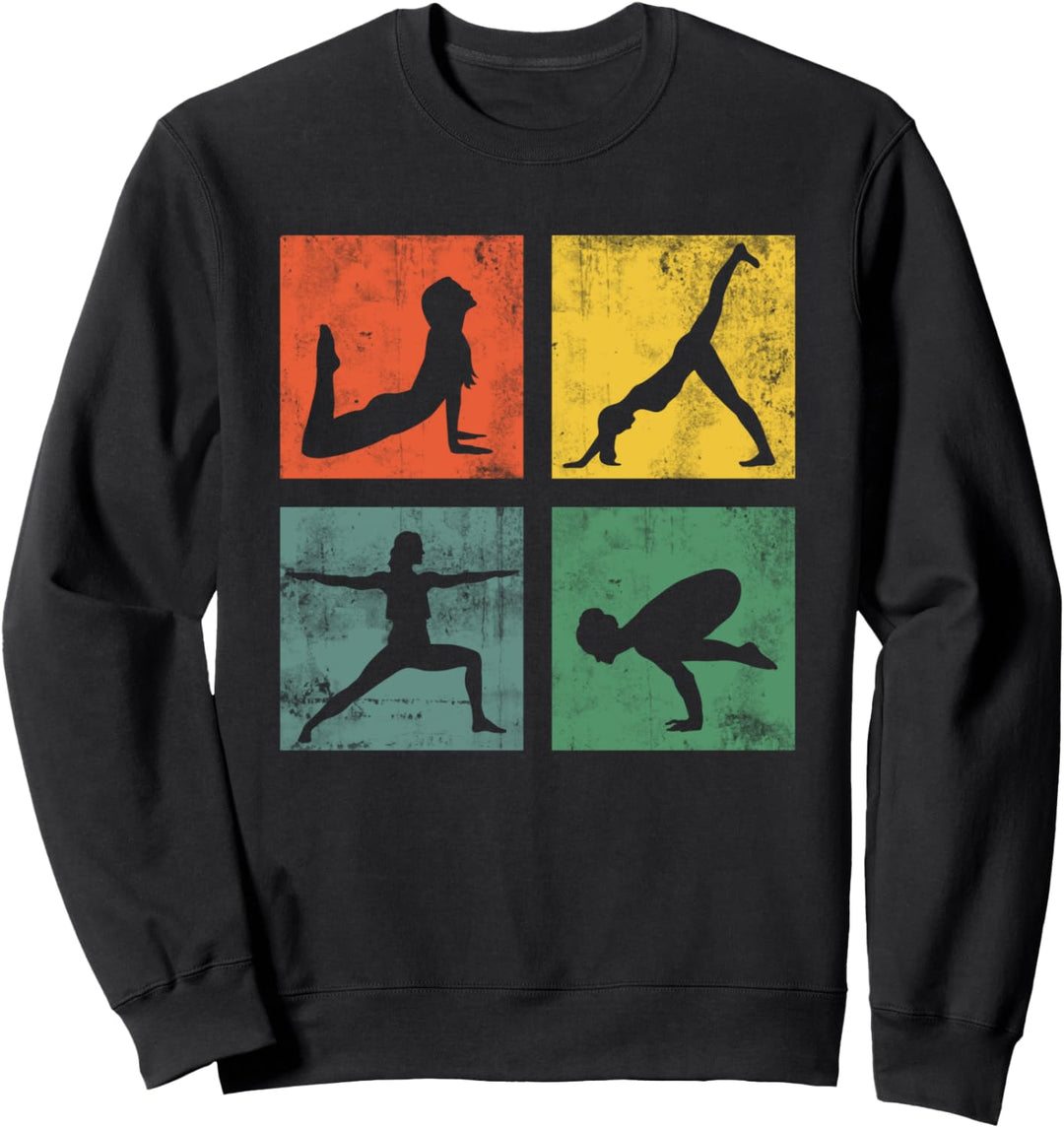 Yoga Übungen Vintage Yogini Meditation Fitness Sweatshirt