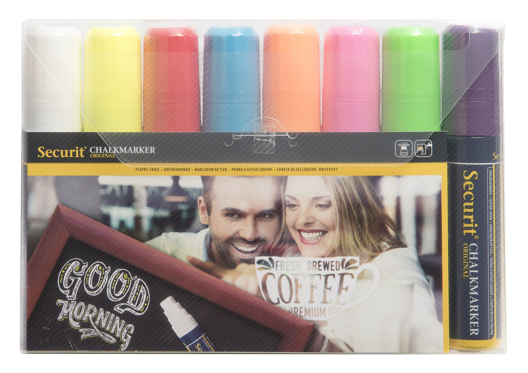 Securit SMA720-V8 Kreidemarker Original Large, 8er Etui Multicolor, Multicolor