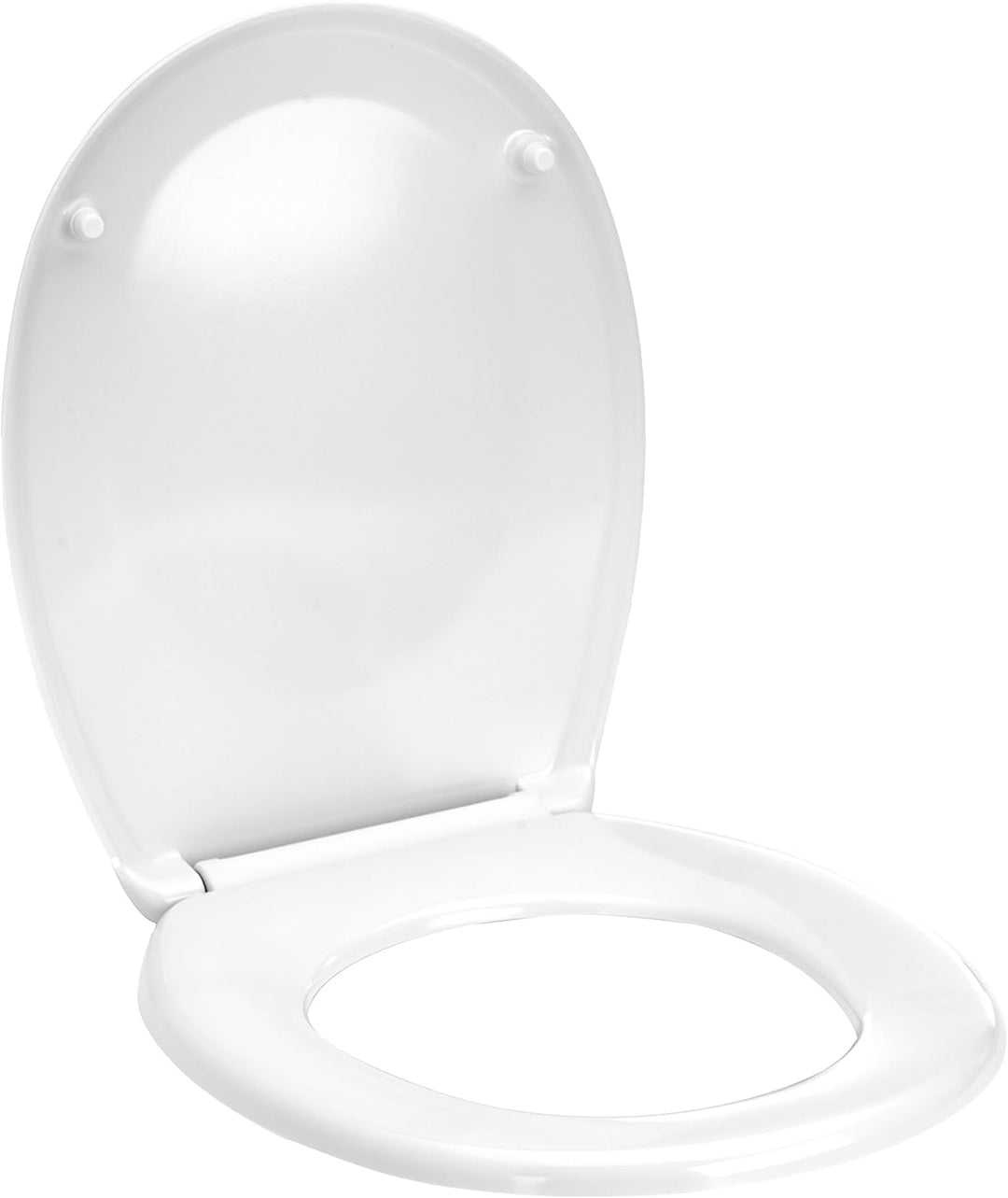 axentia WC-Sitz mit einer Duroplast Absenkautomatik, weisser Kunsstoff Toilettensitz ca. 45 x 37 x 3