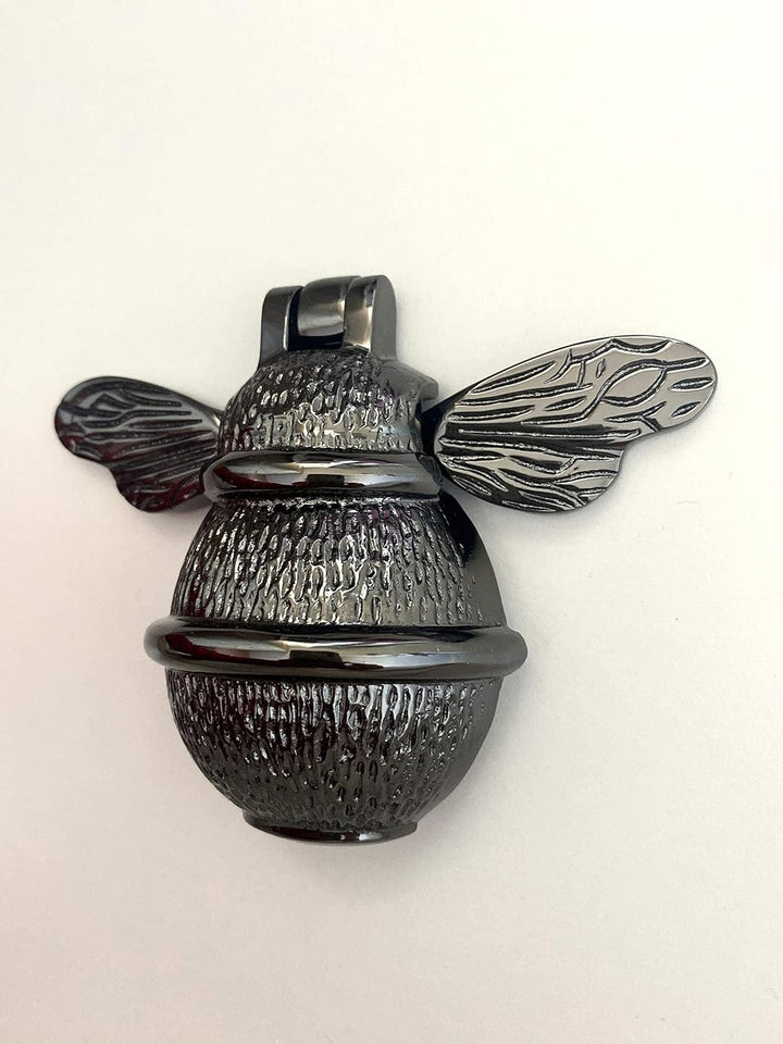 Brass Bee Türklopfer, Messing, mit schwarzem Nickel-Finish, Hummel-Türklopfer, massives Messing, Tür