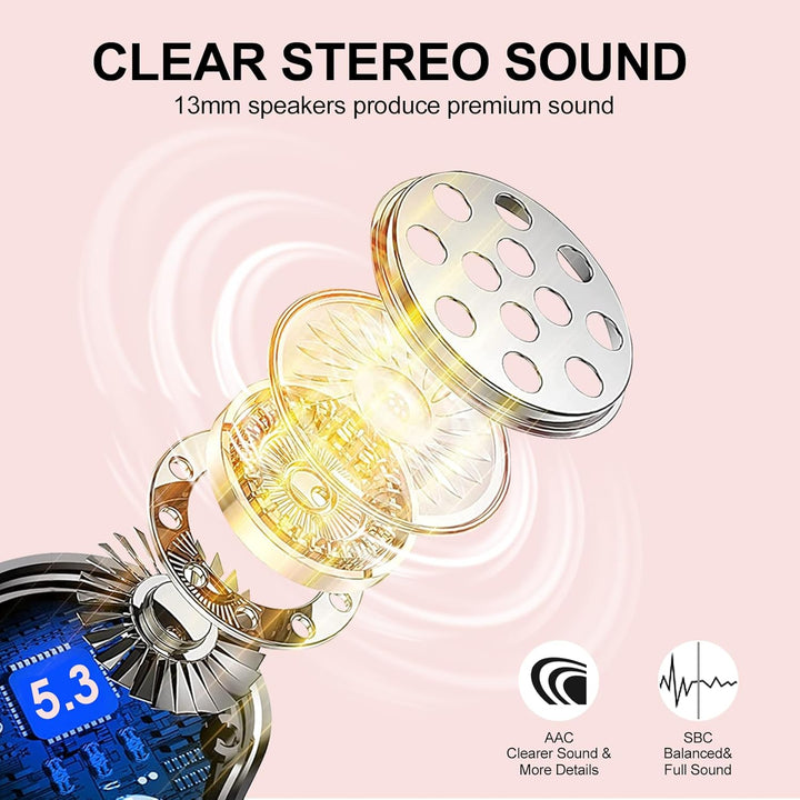 Bluetooth Kopfhörer, 2026 Neu In Ear Kopfhörer Kabellos Bluetooth 5.3 mit 4 ENC Mic, HiFi Stereo Noi