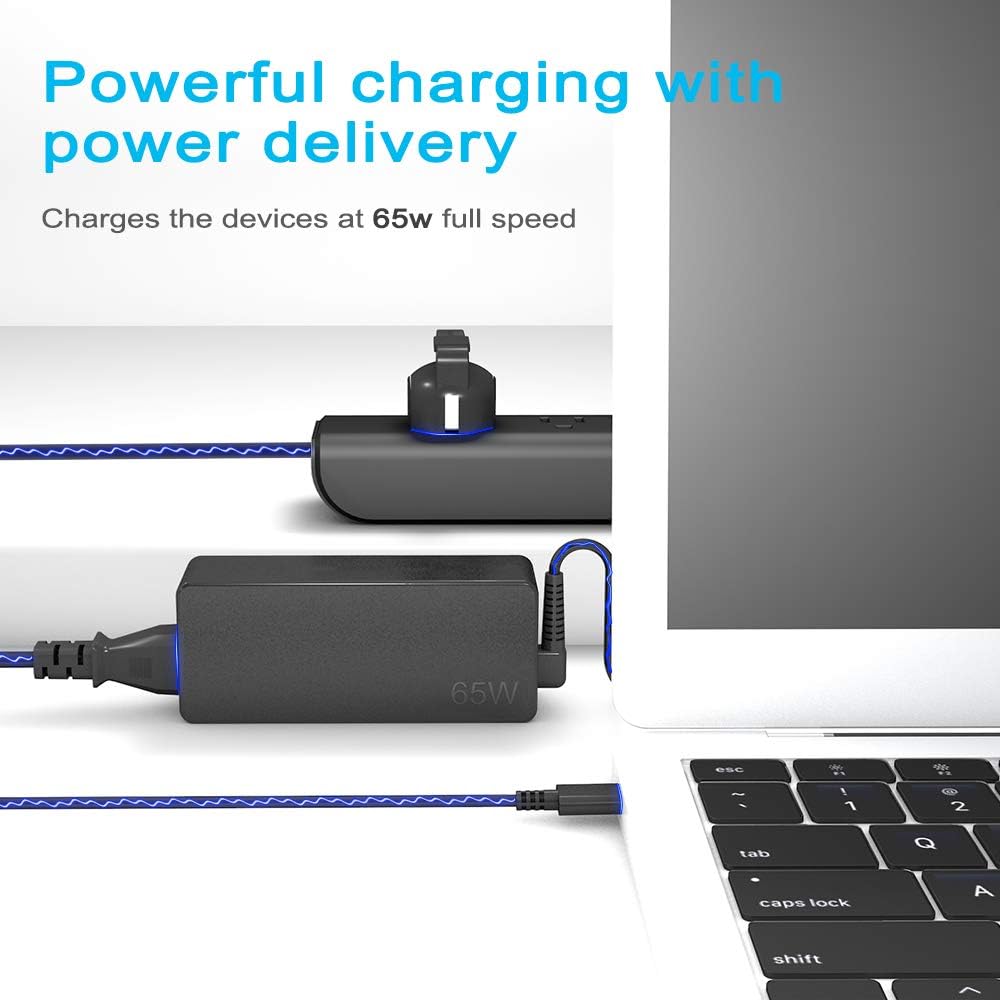 QYD 65W Lenovo Netzteil USB C Laptop Ladekabel für Lenovo ThinkPad T480 T480s T580 T580s T490 T590 E