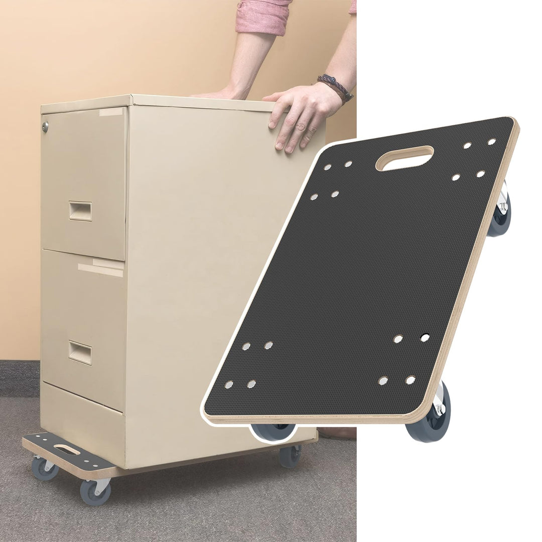 NAIZY Rollbrett 1x Transportroller Brett 60 x 40 cm Möbeltransportrollen mit Universal Räden mit Bre